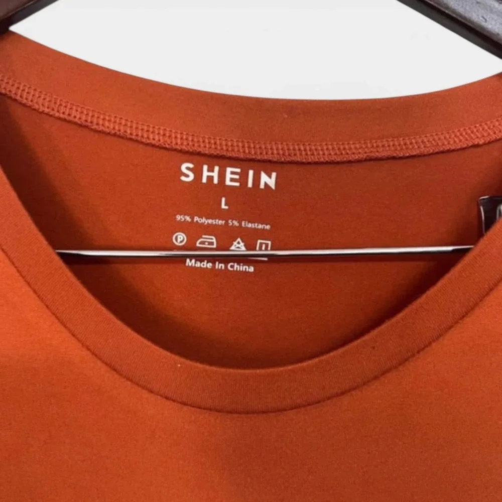 SHEIN Orange‎ Ruched Long Sleeve Mini Dress Women Size L - Picture 4 of 5